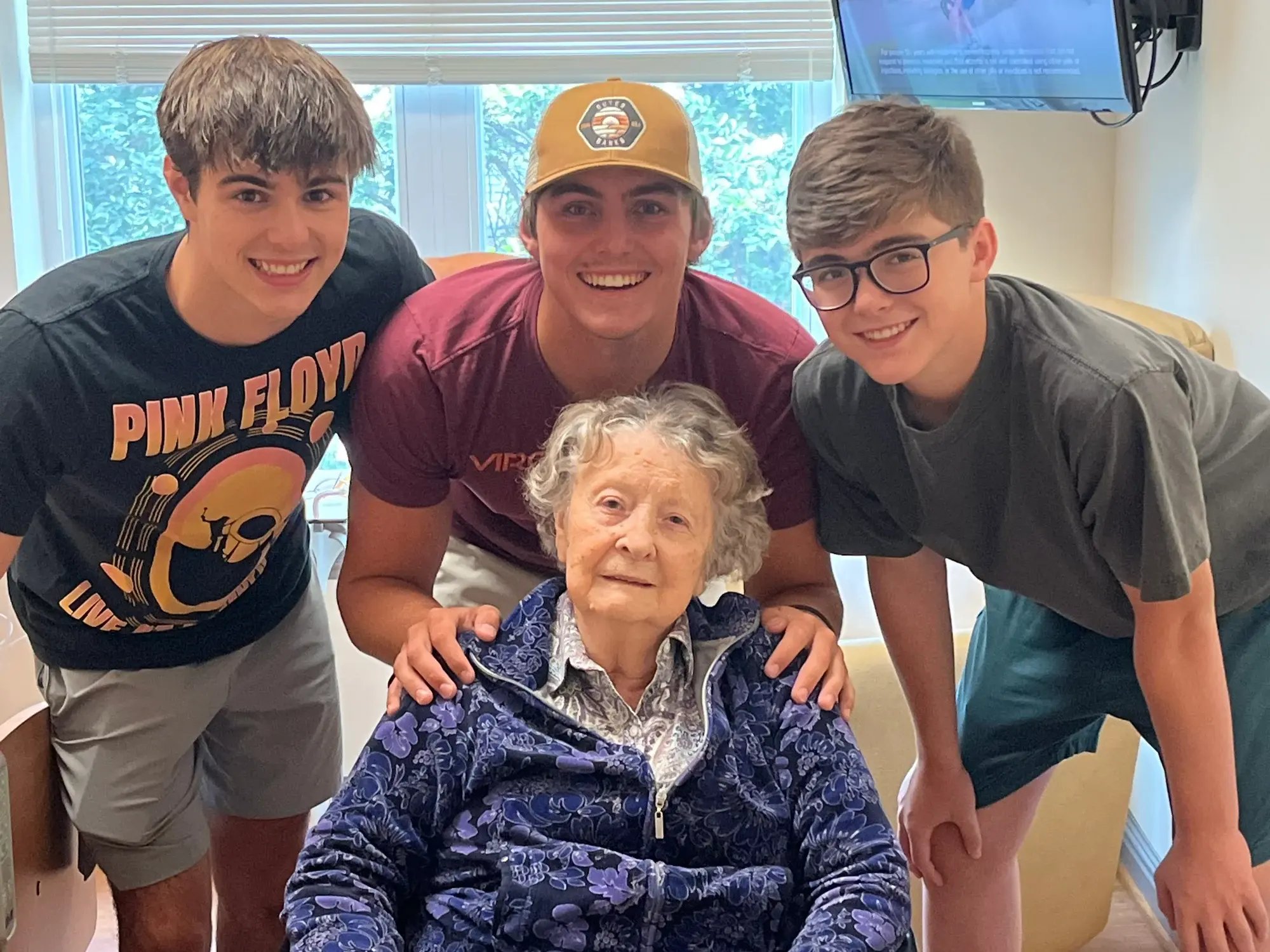 Burnie with her grandsons