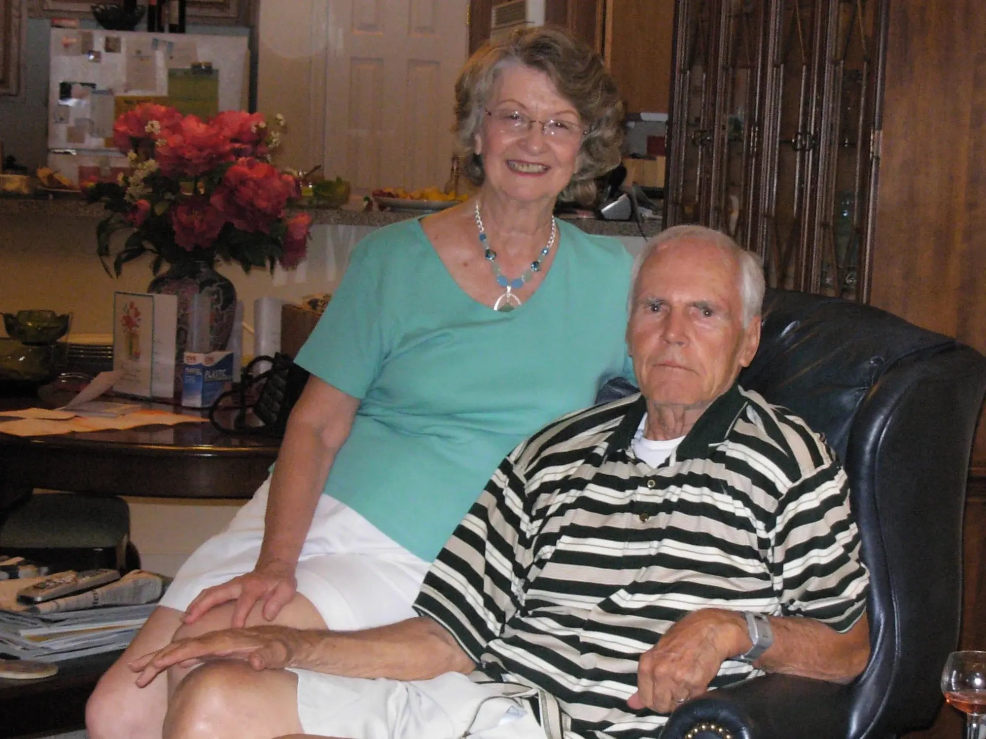 Burnie with her husband