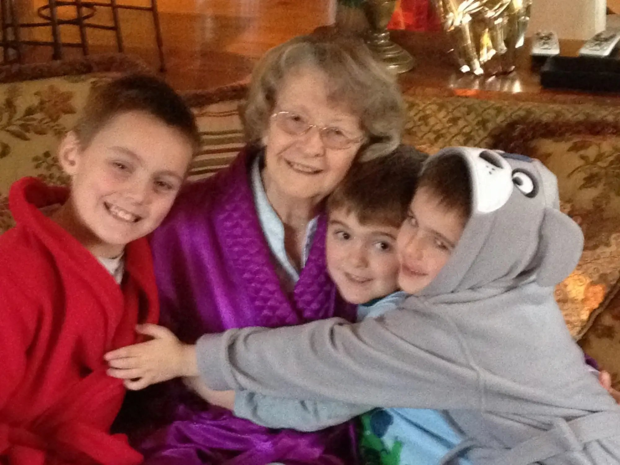 Burnie with her grandkids