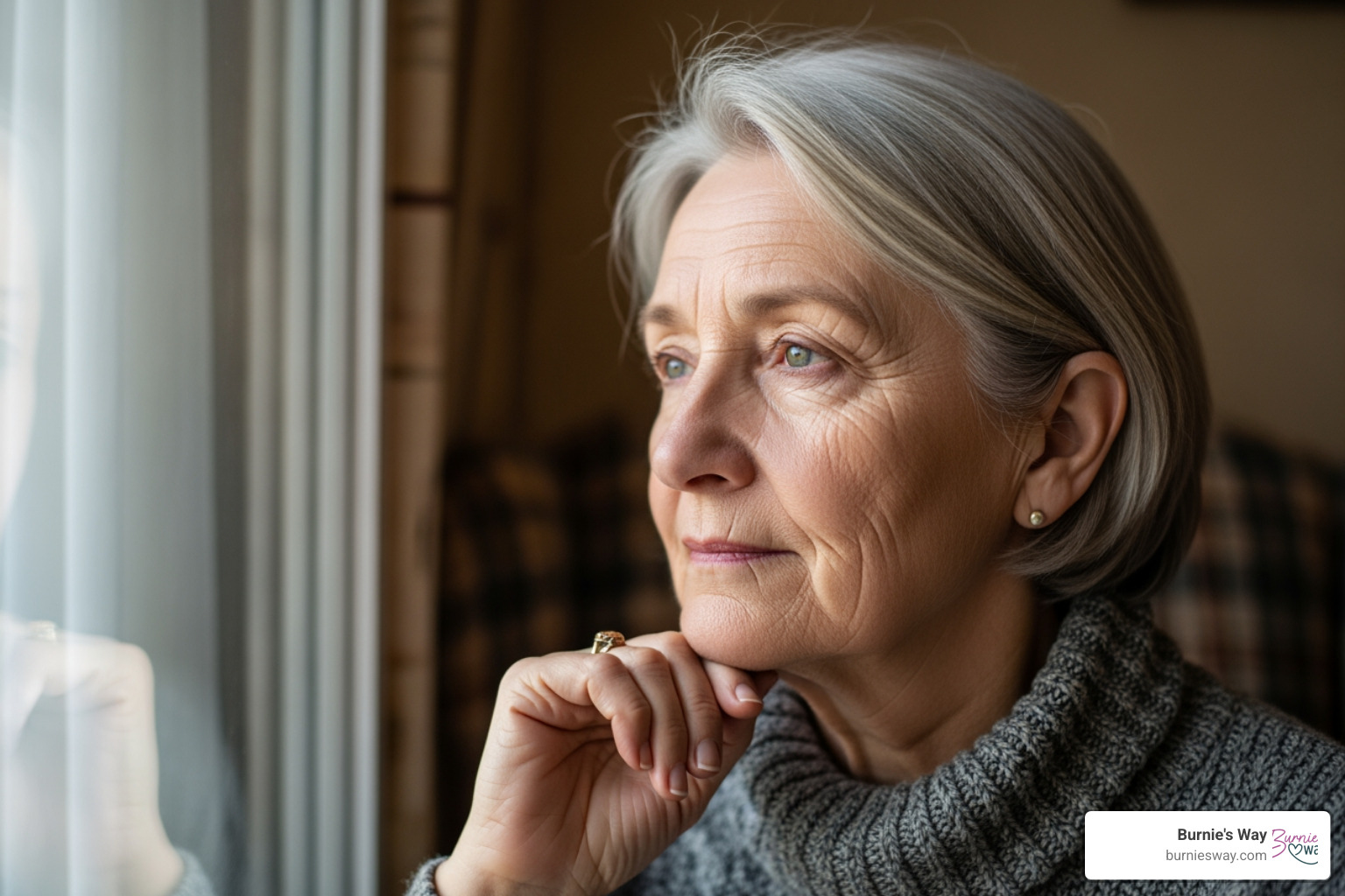 an elderly person looking thoughtfully out a window - can an elderly person refuse care