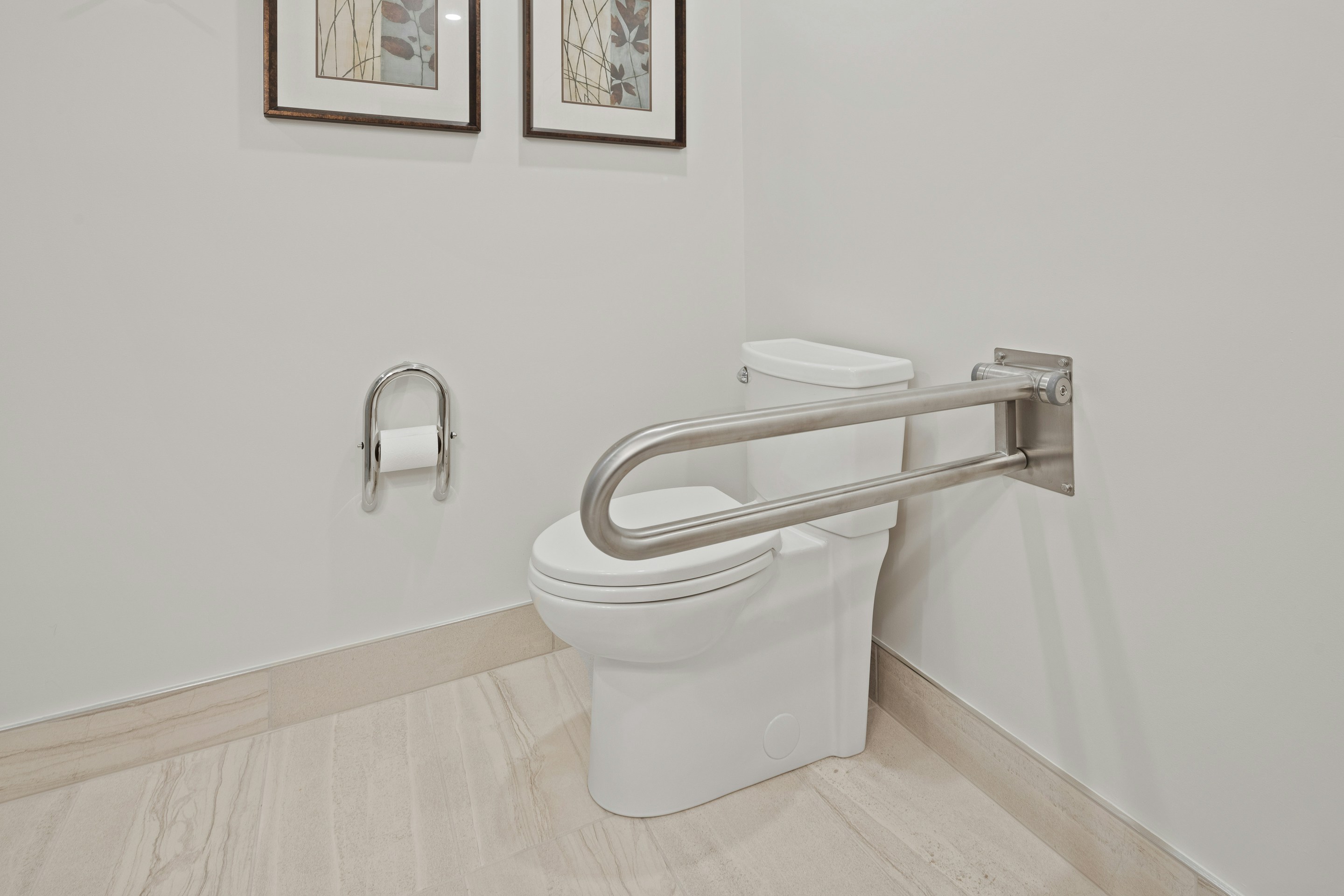 Bathroom safety modifications including grab bars and non-slip surfaces - helping the elderly in their homes